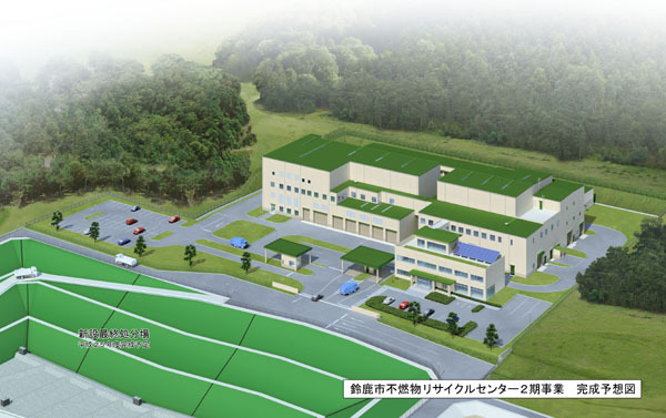イラスト：鈴鹿市不燃物リサイクルセンター2期事業　完成予想図