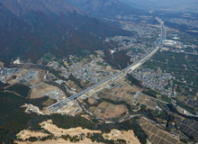 新名神高速道路の航空写真