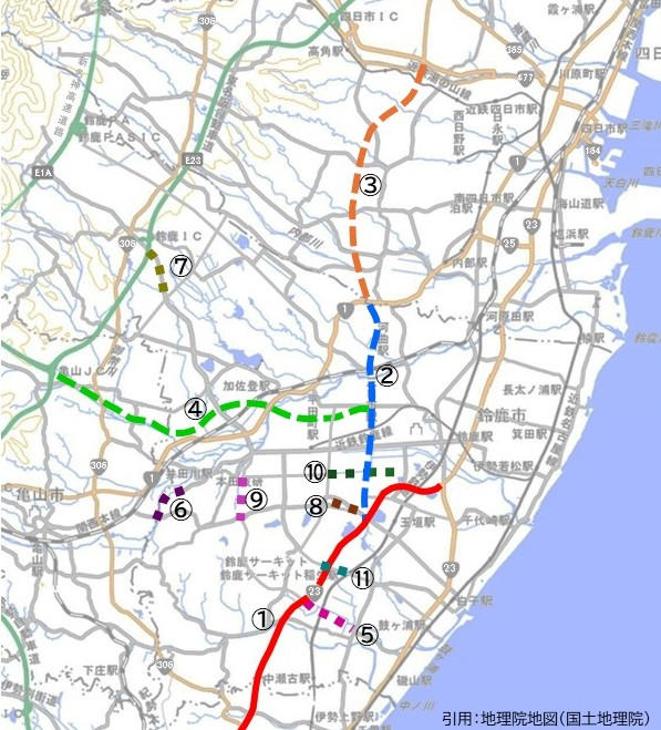 地図：主な事業箇所