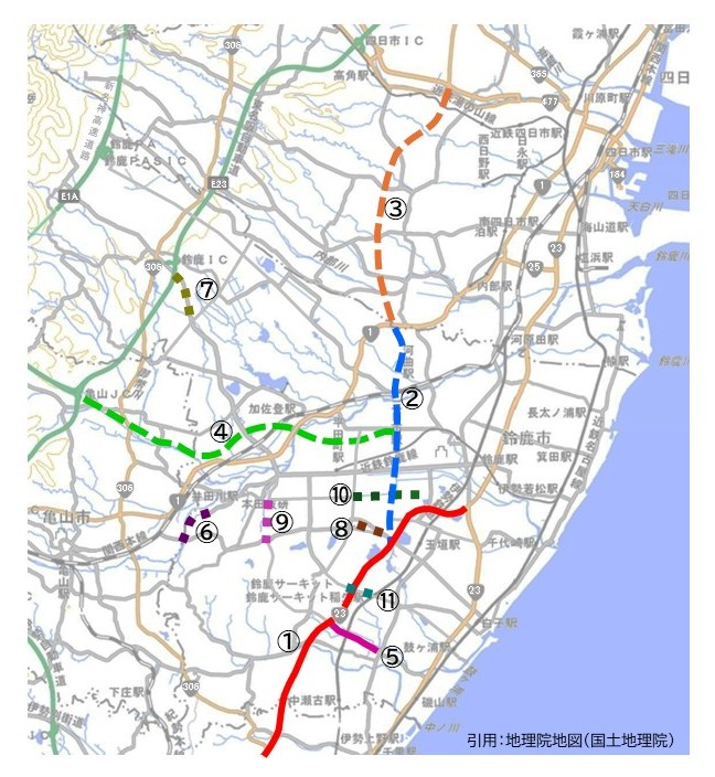 地図：主な事業箇所