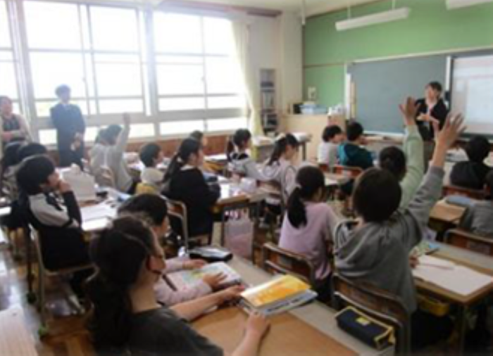 写真:天栄小学校授業