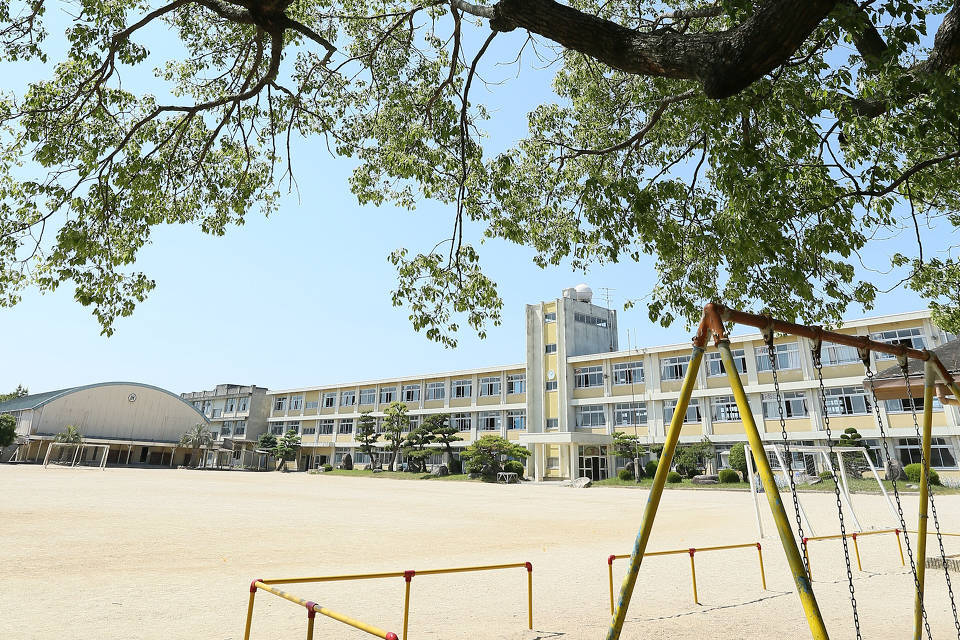 写真：河曲小学校全体