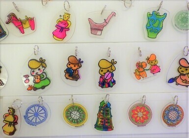 キーホルダー　プラ板　写真