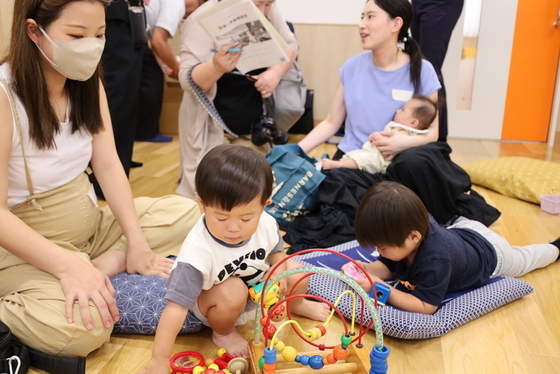 写真:施設利用体験の様子