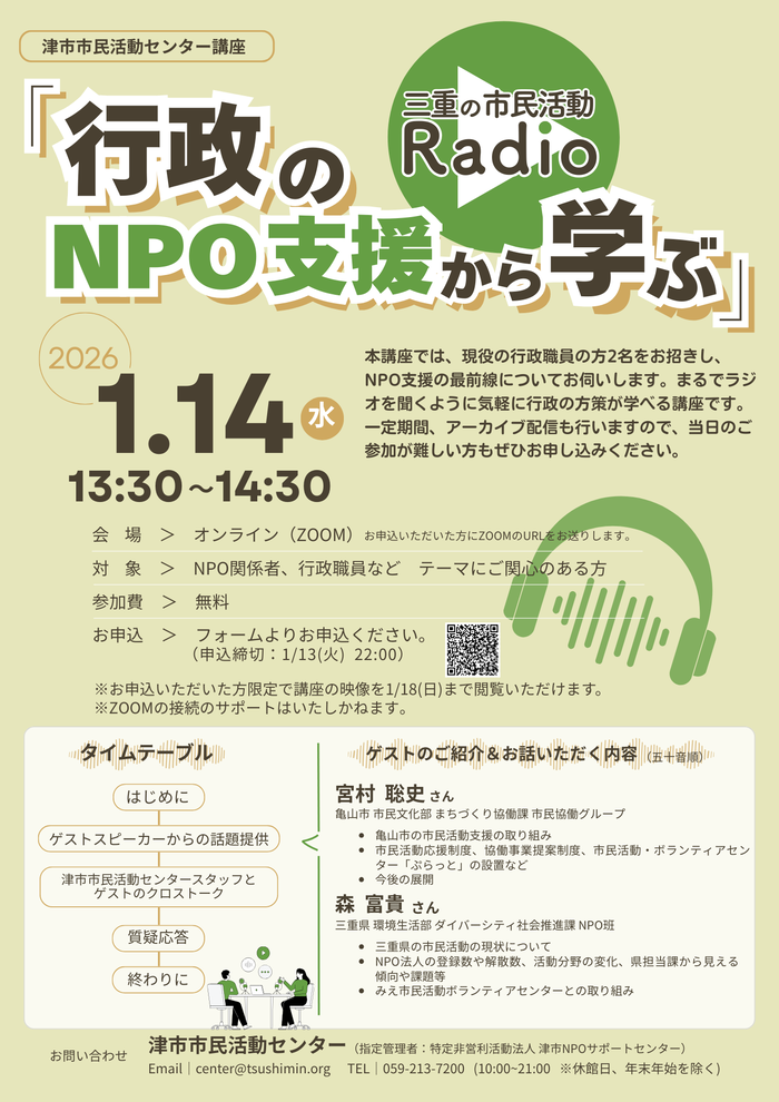 三重の市民活動Radioチラシ