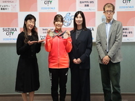 全豪オープンデフテニス部門女子シングルス及び女子ダブルス優勝等に伴う表敬訪問