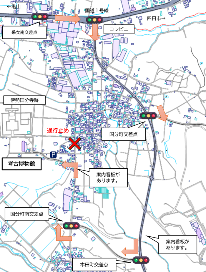 迂回路地図