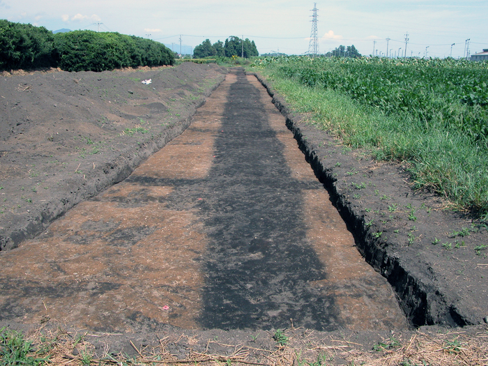 写真：伊勢国府跡（北方官衙）27次調査区　南北大路東側溝