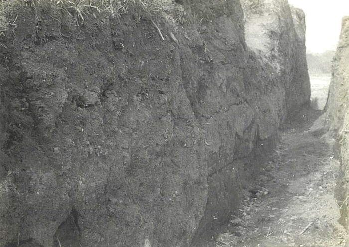 写真：加佐登6号墳　土層断面
